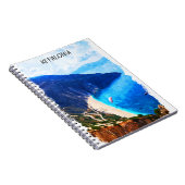 美しいクレタ・ギリシャ沿岸ビューアートワーク ノートブック (右側)