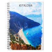 美しいクレタ・ギリシャ沿岸ビューアートワーク ノートブック (正面)