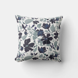 美しいクレマティスつる植物フローラ水の色パターン クッション