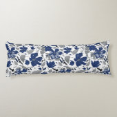 美しいクレマティスつる植物フローラ水の色パターン ボディピロー (裏面)