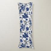 美しいクレマティスつる植物フローラ水の色パターン ボディピロー (正面縦)