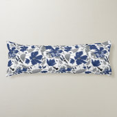 美しいクレマティスつる植物フローラ水の色パターン ボディピロー (正面)