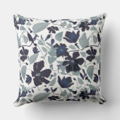 美しいクレマティスフローラ水の色パターン クッション (裏面)