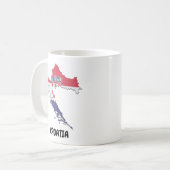 美しいクロアチア国旗のカラフルヴィンテージ コーヒーマグカップ (正面左)