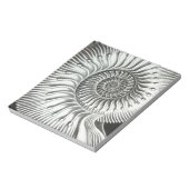 美しいクローズアップアンモナイト写真デザイン ノートパッド (回転)