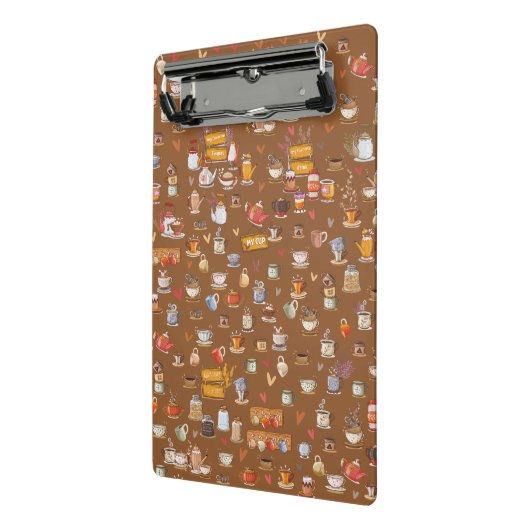 美しいグラス、ティーポット、カップなどのデザイン ミニクリップボード (アングル2)