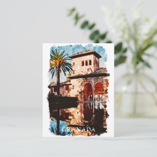 美しいグラナダスペインAlahmbra旅行 ポストカード (スタンド正面)