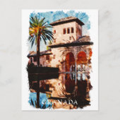 美しいグラナダスペインAlahmbra旅行 ポストカード (正面)