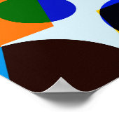 美しいグラフィティグランジテクスチャー抽象芸術 ポスター (角)