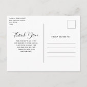 美しいグラムパーティーケーキありがとう ポストカード (裏面)