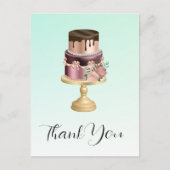 美しいグラムパーティーケーキありがとう ポストカード (正面)