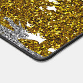 美しいグリッター新年オンホワイト デスクマット (コーナー)