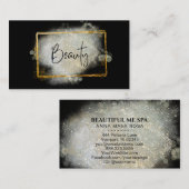 *~*美しいグリッター金ゴールドフリームシルバーグロー 名刺 (正面/裏面)