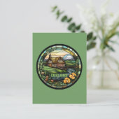 美しいグリーンアイルランドのお土産 シーズンポストカード (スタンド正面)