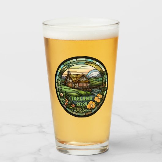 美しいグリーンアイルランドのお土産 タンブラーグラス (ドリンク正面)