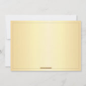 美しいグリーンフローラデザインサンキューカード 招待状 (裏面)