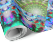 美しいグリーンブルーマンダララッピング紙 ラッピングペーパー (ロールコーナー)