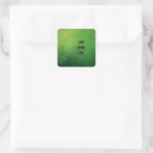 美しいグリーンマンダラと引用文 スクエアシール (バッグ)