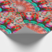 美しいグリーンレッドマンダララッピング紙 ラッピングペーパー (角)