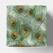 美しいグリーン孔雀の羽 フェイバーボックス (上部)