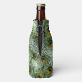 美しいグリーン孔雀の羽 ボトルクーラー (ボトル裏面)