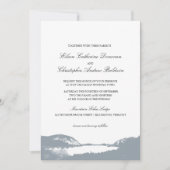 美しいグレイのマウンテン湖 | ウェディング 招待状 (正面)