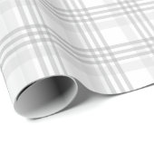 美しいグレーの濃淡のチェック柄 ラッピングペーパー (ロールコーナー)