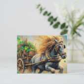 美しいグレージプシーヴァンナープルカートのシャムロック ポストカード (スタンド正面)