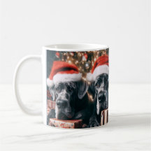 美しいグレートデーンドッグスのクリスマスアート