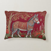 美しいグレードンキーレッドカントリー側 アクセントクッション (裏面)