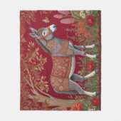 美しいグレードンキーレッドカントリー側 フリースブランケット (正面)