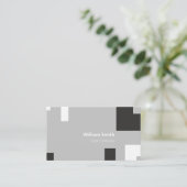 美しいグレーモダンの四角形 名刺 (スタンド正面)