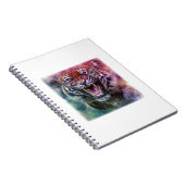 美しいグロウリングベンガルタイガー顔写真 ノートブック (右側)