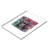 美しいグロウリングベンガルタイガー顔写真 ノートブック (左側)