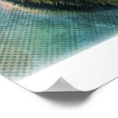 美しいグロウリングベンガルタイガー顔写真 ポスター (角)