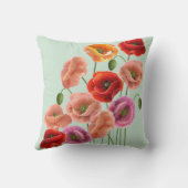 美しいケシによっては装飾用クッションが開花します クッション (裏面)