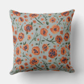 美しいケシのオレンジ クッション (裏面)