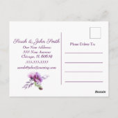 美しいケシの住所の変更 ポストカード (裏面)