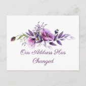 美しいケシの住所の変更 ポストカード (正面)