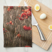 美しいケシの花 キッチンタオル (四つ折り)