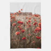 美しいケシの花 キッチンタオル (縦)