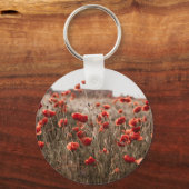 美しいケシの花 キーホルダー (裏面)