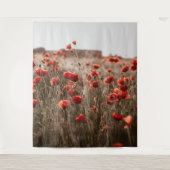 美しいケシの花 タペストリー (正面)