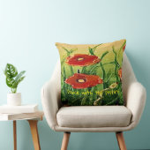 美しいケシ畑 クッション (椅子)