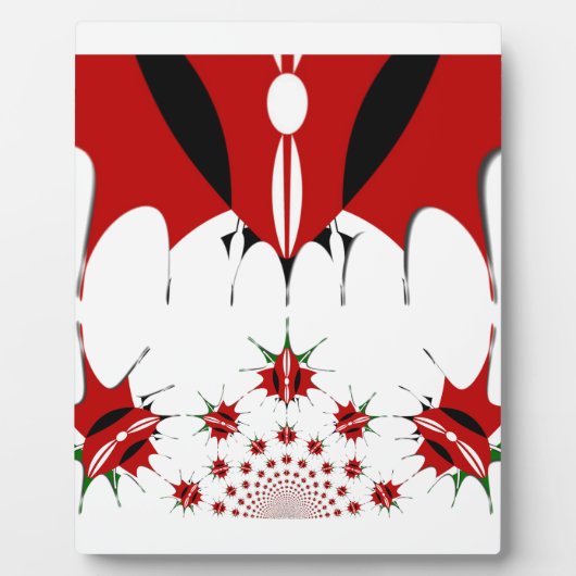 美しいケニアのタペストリー：ケニア国旗の蝶 フォトプラーク (正面)