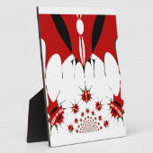 美しいケニアのタペストリー：ケニア国旗の蝶 フォトプラーク (側面)