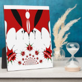 美しいケニアのタペストリー：ケニア国旗の蝶 フォトプラーク (側面)