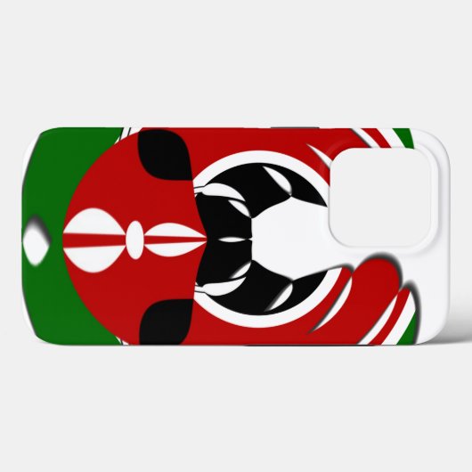 美しいケニアのタペストリー:ケニア国旗の蝶 Case-Mate iPhoneケース (裏面 (横))