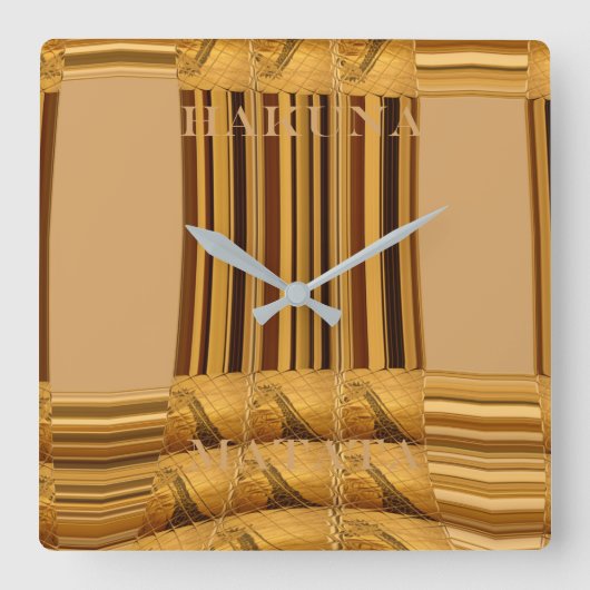 美しいケニアの野生動物キリン スクエア壁時計 (正面)