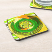 美しいケニアイエローローズフローラグラフィックデザイン コースター (左側)